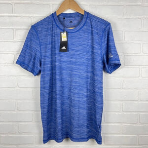 Adidas Athletic T-shirt short sleeve heather blue UPF50 sun protection Size Sm
